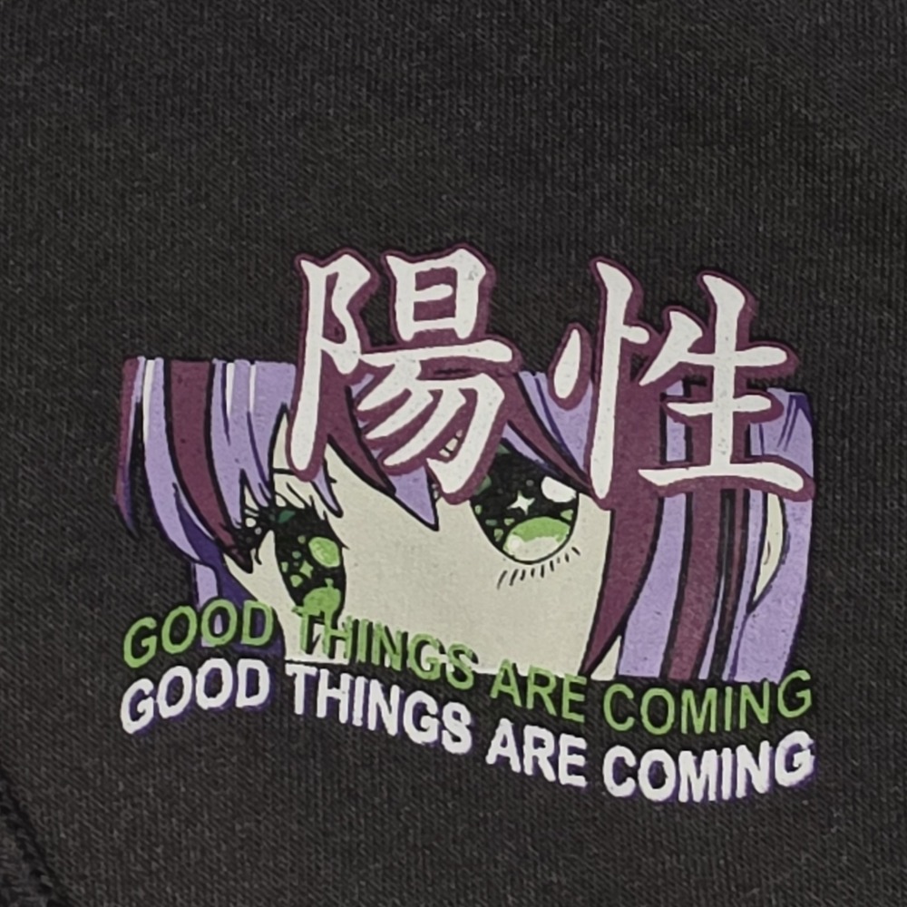 Orange Kiss Good Things Are Coming Anime Full Zip Sweatshirt Mens X-Large Gray